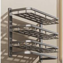 Heavy Duty Wall Mounted Spice Rack, Durable Kitchen Seasoning Storage Organizer - Gray-black - View 7