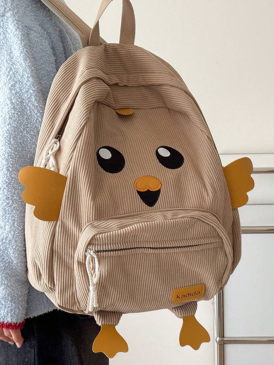 1pc Minimalist Multi-Pocket Large Capacity Backpack, Suitable For Traveling, Shopping, Vacation, Can Fit Laptop, Textbooks, Clothes - Yellow - View 1
