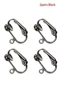 Clip-On Earring Converter With Easy Open Loop For DIY Earring And Turn Any Studs Or Pierced Into Clip On - Multicolor - View 14
