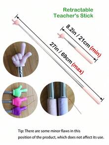 Extendable Finger Reading Pointer, Stretchable Finger Pointer, Retractable Finger Pointer, Teacher's Extendable Finger Pen For Classroom Whiteboard Demonstration, Teacher/Mom Birthday Gift, Home Reading Supplies, Back To School Supplies - Multicolor - View 10