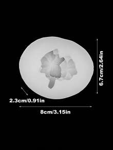 DIY Peach Blossom Flower Shaped Silicone Mold Cement Gypsum Resin Casting Mold Handmade Aromatherapy Soap Candle Cup Decoration Candle Holder Plaster Crafts Mold Concrete Clay Mold 3D Floral Design Home Decor Mold Ornament - White Silicone Mold - View 2