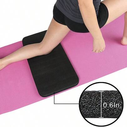 1pc 60*25*1.5cm/23.6*9.8*0.6in Thick Non-Slip Foam Yoga Mat, Fitness, CrossFit, Pilates Exercise Mat, Sports Plank Support Pad, Gym Equipment