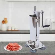 SENDERPICK 3L Commercial Sausage Stuffer Meat Filler Machine Stainless Steel+ Filling Tubes - Silver - View 10