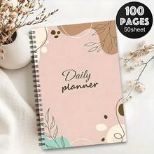 1pc Undated Daily Planner Notebook With Priority Tasks, Notes, Mood And Water Intake Tracker, Keeping You Organized - A5 - View 6