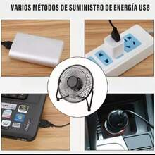 ✨ Ventilador Mini USB 8 Pulgadas  | Portátil y Silencioso | Ajuste de Ángulo | Ideal para Oficina, Escritorio y Hogar | Bajo Consumo | Disponible en Rosa, Azul y Negro : Estructura metálica con aspas de plástico resistente. Fuente de alimentación: USB 5V (incluye cable). No incluye adaptador de corriente. - Ver 7