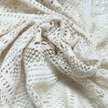 American Country Style Hollow Crochet Lace Round Tablecloth, Suitable For Rectangular Dining Tables, Coffee Tables, Dresser Covers, Towels And Other Home Use - A - View 5