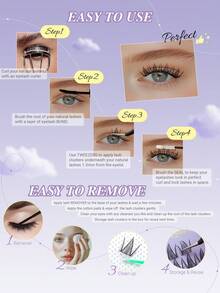 126簇 NAGARAKU 0.07C 10-12MM 云朵系列 003 簇假睫毛 DIY 套装 睫毛嫁接 混合长度睫毛嫁接 化妆 - 查看 4