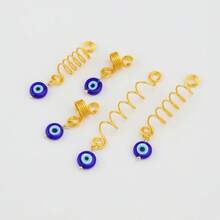 5 piezas Lazos para el cabello con diseño de ojo de demonio, diseño natural y realista, adecuado para uso diario, pasadores de pelo - Dorado - Ver 5