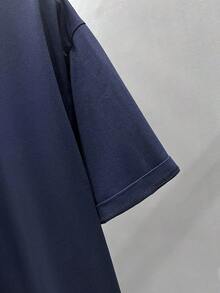 Camiseta casual de cuello redondo y manga corta para hombre GRDR, cómoda y de moda - Azul Marino - Ver 5