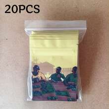 10/20/50/100PCS Smell Proof Mylar Bags With Cartoon Print, Resealable Foil Pouch Reusable Storage Bags For Party Favors - View 9