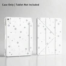 Starry Pattern Painted Effect Acrylic Crystal Cover, 3+Y Fold Anti-Bend, Tablet Case Compatible With Samsung Galaxy Tab A9 Plus/A11/A11 PLUS And Other Models, Suitable For Back To School, Valentine's Day - Multicolor - View 5