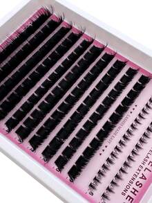 2-In-1 Eyelash Cluster, Includes 200D Long Lashes And Lower Lashes, Length 6-18mm, DD Color, 158pcs/Set, Thick Individual Lashes, DIY Lash Extension, Cartoon Style, Mink Hair Material, Suitable For Various Makeup Looks, Reusable, Applicable For Daily Makeup, Cosplay, Daily Life, Wedding, Date, Party, Music Festival, Halloween, Christmas And Other Occasions - DD - 查看 7