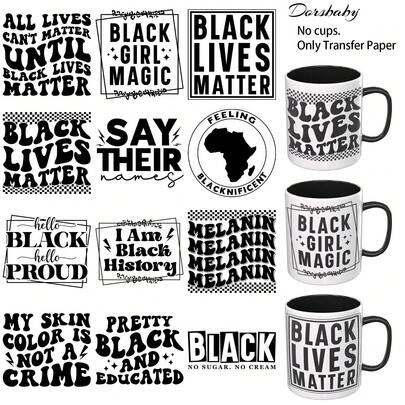 Dorsbaby 12PCS/SET UV DTF Cup Wrap Style UV DTF Transfer Paper Suitable For Mugs, Glasses, Tables, Chairs, Computers, High Viscosity UV DTF Transfer Wrap(Mug Not Included)