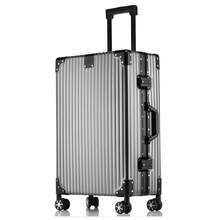 Premium All-Aluminum Alloy Luggage Set – Iconic Ribbed Hard Shell Suitcases With Reinforced Metal Corners & 360° Silent Spinner Wheels | Durable TSA Lock Travel Cases In Classic Silver, Matte Black & Gunmetal Grey | Lightweight Yet Unbreakable Carry-On & Checked Baggage For Business, Vacation & Global Adventures | The Ultimate Statement Piece For Discerning Travelers Who Value Style, Security & Long-Lasting Performance - Gun color - View 12