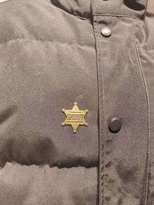 复古金属星形警徽，西部牛仔徽章，派对礼品，西部风格角色扮演服装配饰，送给母亲、父亲、毕业生和老师的礼物 - 銅色 - 查看 2