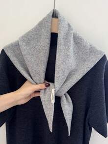 1pc Pure Wool Triangular Scarf, Versatile Use, Excellent Warmth, Suitable For Winter Wear, Can Be Used As Headwear Or A Fashionable Multifunctional Gift - Multicolor - View 17