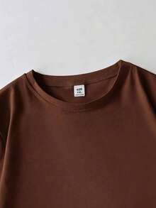 Camiseta casual de mujer de cuello redondo y manga corta con gráfico del versículo bíblico del Salmo 23 "El Señor es mi pastor", diseño de fe vintage adecuado para primavera y verano - Café integral - Ver 5