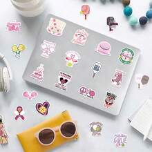 120 Pcs Pink Pickleball Vinyl Stickers, Beautiful And Practical, Suitable For Scrapbooks, Diaries, Bumpers, Skateboards, Water Bottles, Helmets, Water Cups, Car Stickers, Etc. - Random - View 7