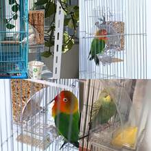 Norchen Birdcage Automatic Bird Feeder With Perch, Acrylic Transparent Seed/Food Container, Suitable For Small And Medium Parrots, Lovebirds - 1 PC Bird Feeder - View 4