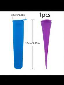 6件套冰棒模具，可重复使用硅胶冰棒模具，冰棒模具，带盖冷冻冰棒制作器，适用于冰棒、酸奶棒、果冻模具，厨房工具和厨房配件 - 紫色 - 查看 12