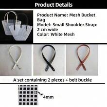 1 Set Of Black Mesh Plastic Embroidery Hand-Woven Bag DIY Tool Kit, Wallet DIY Material, For Handicraft Lovers, Handmade Gift - 1 Set - View 6