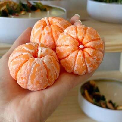 1个橙色DIY蜡烛模具 - 适用于制作树脂工艺品、装饰品和香薰蜡烛，婚礼回礼工艺模具