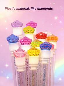 1/3/5/7pcs Diamond Crystal Handle Mascara & Eyebrow Brush Set With Tube, Lash/Brow Grooming Makeup Brushes, Independent Packaging, Travel-Friendly Cosmetic Tool - Pink - View 4