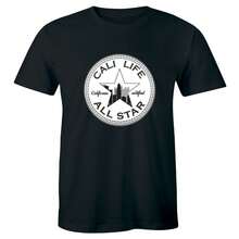 Cali Life All Star - California City Skyline Athletic Sports Women's T-Shirt Tees.Jpg - 黑色 - 查看 1