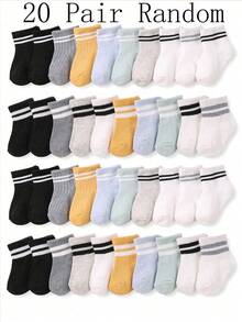 20/10/5 Pairs Unisex Baby Socks, Comfortable & Cute, Suitable For Infants, Newborns, Toddlers. Christmas/Thanksgiving Gift. - Multicolor - View 18