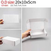 10 hộp giấy trắng, nhiều kích cỡ, hộp carton 3 lớp dùng để đóng gói sản phẩm và gửi thư bưu chính, phù hợp cho doanh nghiệp nhỏ và sử dụng cá nhân - trắng - Xem 25