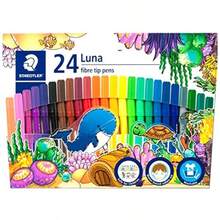 ステッドラー STAEDTLER LUNA 水性ペン fiber tip pen ルナ ファイバーチップペン 24色 子供用 水性 ペン セット327LWP2402 [並行輸入品] - 写真の通り - チェックする 1