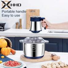 HHD 2026 New Model Electric Meat Grinder, Stainless Steel Fully Automatic Commercial Large Capacity Multi-Function Meat Mincer Vegetable Chopper Garlic Crusher - EU C Type Plug(220-240V) - View 7
