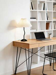 1pc USB Powered Black & White Retro Desk Lamp, Suitable For Bedside, Hostel, Dining Room, Camping, Minimalist Warm Light Atmosphere Lamp - Black - View 3