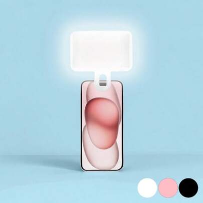 No 015062149-0001 Đèn vòng LED selfie hai màu ấm và lạnh, 1 chiếc, đèn chiếu sáng selfie cầm tay, đèn kẹp selfie, đèn selfie cho điện thoại, phù hợp cho điện thoại và máy tính, trang điểm, họp Zoom, phát trực tiếp, quay vlog, hoàn hảo cho selfie và cuộc gọi video, 150mAh - Quà tặng Ngày Quốc tế Phụ nữ