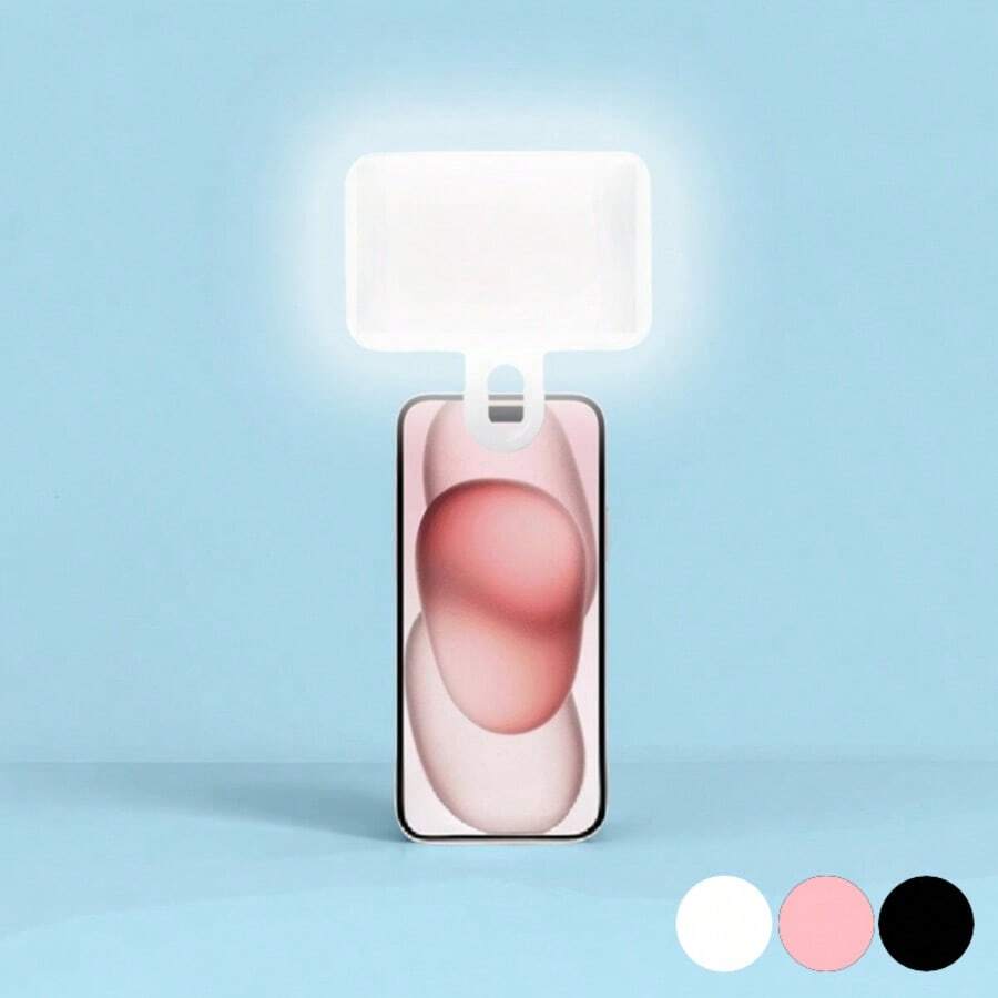 No 015062149-0001 1 pieza Luz de anillo selfie de temperatura de color bi-color cálida y fría, luz de relleno selfie portátil, luz selfie con clip, lámpara selfie para teléfono, adecuada para teléfonos y computadoras, maquillaje, reuniones de Zoom, transmisión en vivo, vlogging, perfecta para selfies y videollamadas, regalo del Día de la Mujer de 150mAh