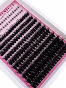 80D Long Eyelashes And Lower Lashes, 6-18mm Length, DD Curl, 238pcs/Set, Fluffy Individual Lashes, DIY Eyelash Extension, Cartoon Style, Mink Hair Material, Suitable For Various Makeup Looks, Reusable, Applicable For Daily Makeup, Cosplay, Daily Life, Wedding, Date, Party, Music Festival, Halloween, Christmas And Other Occasions - DD - 查看 3