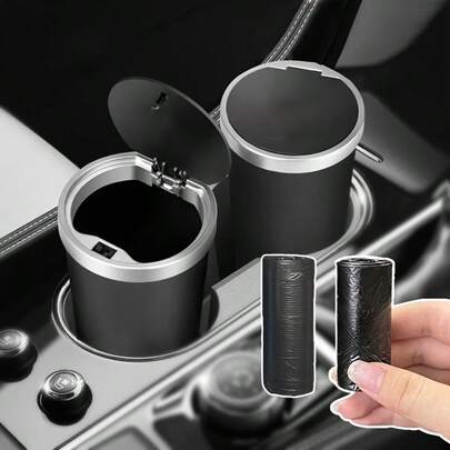 Car Trash Can With Lid, ABS Material, Fit For Center Console, Armrest Or Door Storage, Multi-Functional Cup Holder & Organizer, Compact Design For Vehicle & Home Use, Car Trash Can, Vehicle Waste Disposal, Sleek Trashcan, Sturdy Construction, Car Bin For Car, Car Trash Bin, Car Bin Black, Car Trash Can/Bin/Dustbin, Car Interior Toilet, Car Interior Trash Can, Car Accessorie Interior