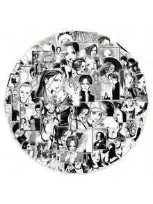 61pcs Black & White NANA Stickers, Suitable For DIY Planner, Phone, Laptop, Notebook, Christmas Gift - 1 Set - View 2