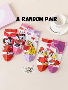 Disney 5 Pairs  Unisex Ankle Socks, , , , Daisy Duck Themed Socks, Breathable & Comfortable Summer Socks, Novelty Gift - Multicolor - View 12