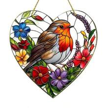Hermosa decoración colgante de pájaro de acrílico, adecuada para la sala de estar, el jardín, escenas festivas, regalo - B - Ver 6