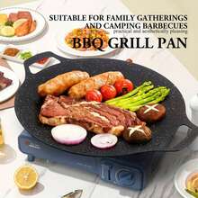 1piezas Sartén Antiadherente Grande y Redonda de Hierro Fundido, para Barbacoa y Uso en Exterior, Compatible con Inducción y Otros Hornillos, Limpieza Sencilla y Alta Durabilidad, Mango Diseñado para Colgar Optimizando Espacio, Delgado y de Rápido Calentamiento, Perfecta para Camping o Parrilladas, Accesorio Portátil Multiusos para una Alimentación Más Saludable en Interiores o al Aire Libre.|Perfecta para Acción de Gracias/Navidad/Halloween| local almacén,envío local. - 38 centímetros - Ver 14