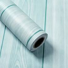 1 Roll Light Blue Textured Self-Adhesive Contact Paper, Peel And Stick Wallpaper Suitable For Room Walls, Living Room, Bedroom, Cabinets And Drawers, Removable And Washable, 17.7 Inches Wide X 118 Inches, Natural Oak - Volume 1 - View 11