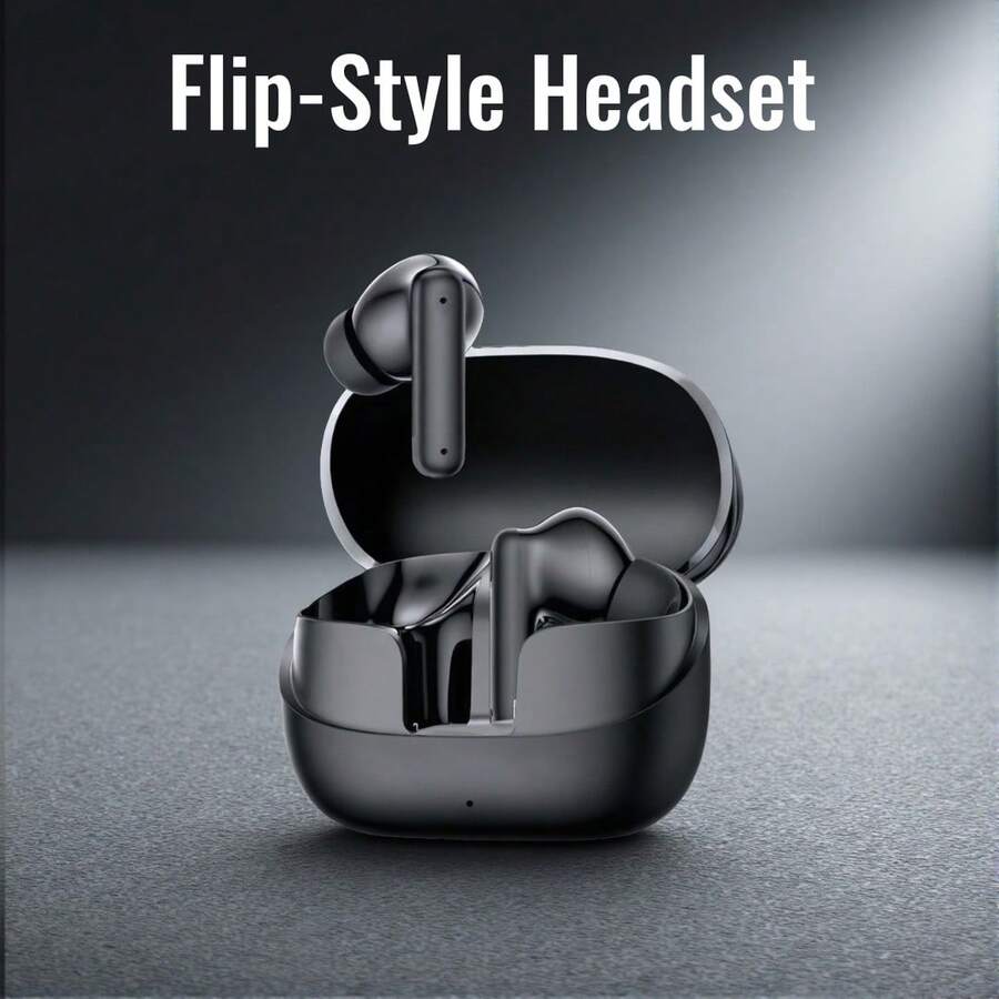 Briame 无线耳机，带麦克风，运动跑步入耳式耳机，150mAh 电池，翻盖式设计 - 查看 1