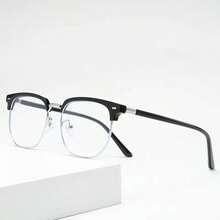 1pc New Fashionable Everyday Minimalist Clear Lens Glasses - Clear - View 2
