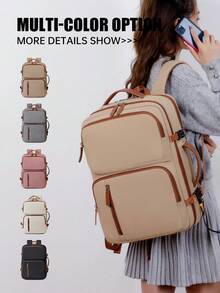 Ba lô du lịch Floless dành cho nam, đáp ứng tiêu chuẩn hành lý xách tay cá nhân của hãng hàng không, ba lô chống trộm đựng laptop 14/15.6 inch có cổng tai nghe, cặp sách chống nước dành cho sinh viên. Giao hàng ngẫu nhiên gồm cả phiên bản mới và cũ. Ba lô du lịch, đáp ứng tiêu chuẩn hành lý xách tay cá nhân của hãng hàng không, túi hành lý xách tay thiết yếu đáp ứng tiêu chuẩn hàng không, túi du lịch dung tích lớn, ba lô đựng laptop. Kỳ nghỉ - Hình chữ nhật - Xem 5