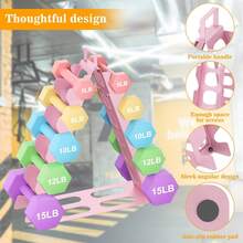 Strength Training Dumbbell Rack - Roze - Bekijken 2