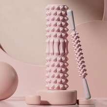 2件套瑜伽滚轴，肌肉按摩棒，手动按摩放松工具，深层组织按摩滚轴，腿部和背部筋膜拉伸瑜伽柱，瑜伽锻炼专用 - 查看 4