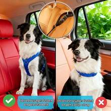 Pet Dog Car Leash Safety Strap, Adjustable Car Travel Restraint Tether, Car Headrest Attachment Strap - Red - View 7