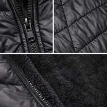 JAQUETA BOBOJACO PLUS SIZE MASCULINO IMPERMEAVEL RESINADO  ACOLCHOADO  COM CAPUZ REMOVIVEL PARA INVERNO PREMIUM - Preto - Visão 6