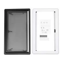 SHIOUCY 35.43*19.69" Ventilation Window 70° Angle Adjustable With Sunshade Insect Screen For RV Camper Trailer - Black - View 10